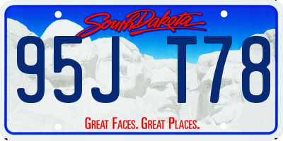 SD license plate 95JT78