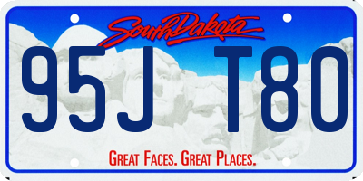 SD license plate 95JT80