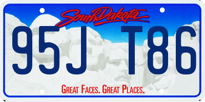 SD license plate 95JT86