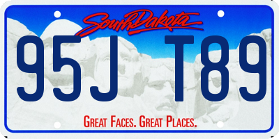 SD license plate 95JT89