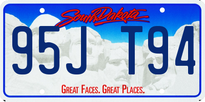 SD license plate 95JT94