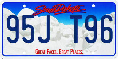 SD license plate 95JT96