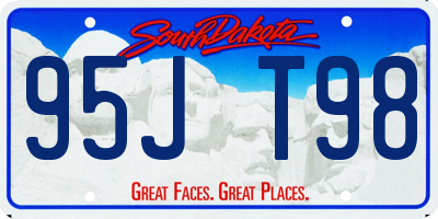 SD license plate 95JT98