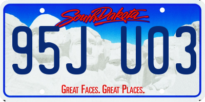 SD license plate 95JU03