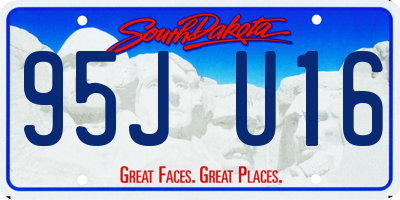 SD license plate 95JU16