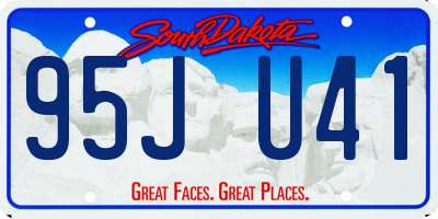 SD license plate 95JU41