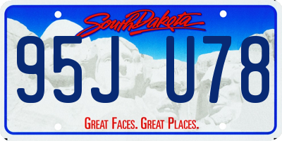 SD license plate 95JU78