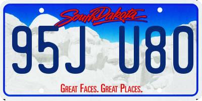 SD license plate 95JU80