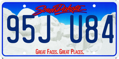 SD license plate 95JU84