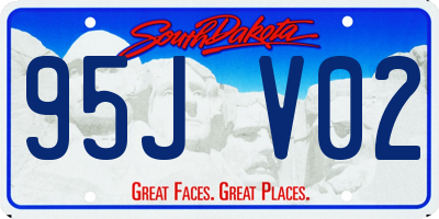 SD license plate 95JV02