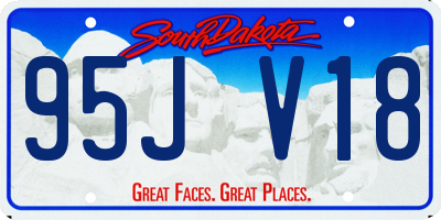 SD license plate 95JV18