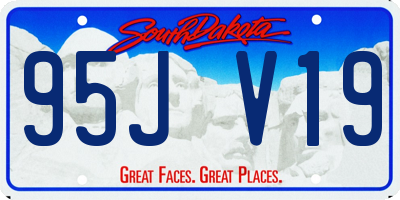 SD license plate 95JV19