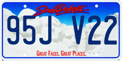 SD license plate 95JV22