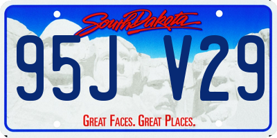 SD license plate 95JV29