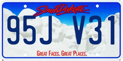 SD license plate 95JV31