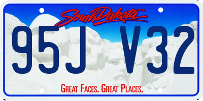 SD license plate 95JV32