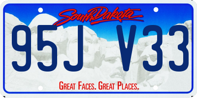 SD license plate 95JV33