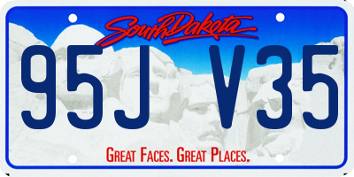 SD license plate 95JV35