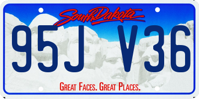SD license plate 95JV36
