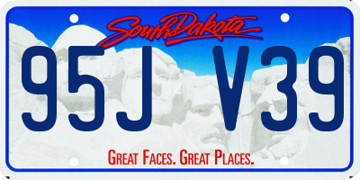 SD license plate 95JV39