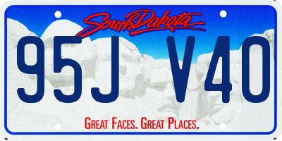 SD license plate 95JV40
