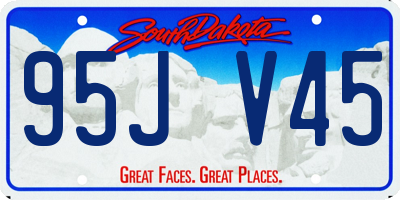SD license plate 95JV45