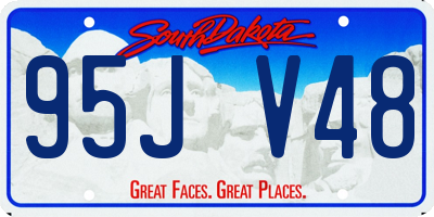 SD license plate 95JV48