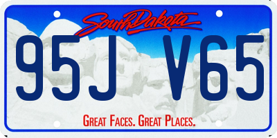 SD license plate 95JV65