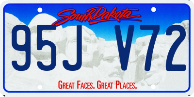 SD license plate 95JV72