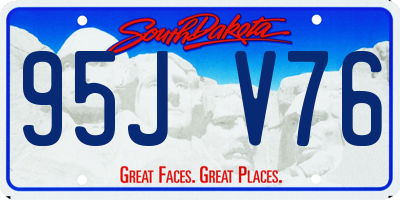 SD license plate 95JV76