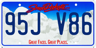 SD license plate 95JV86