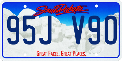 SD license plate 95JV90