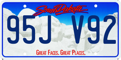 SD license plate 95JV92