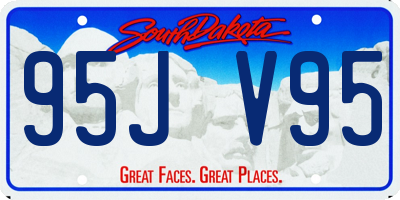 SD license plate 95JV95