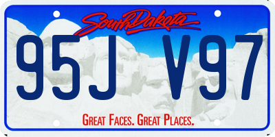 SD license plate 95JV97