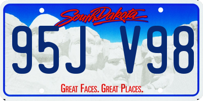 SD license plate 95JV98