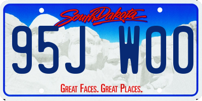 SD license plate 95JW00
