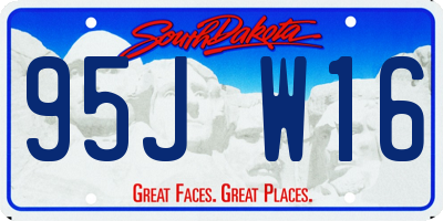 SD license plate 95JW16