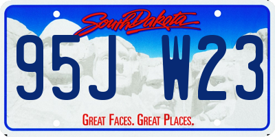 SD license plate 95JW23