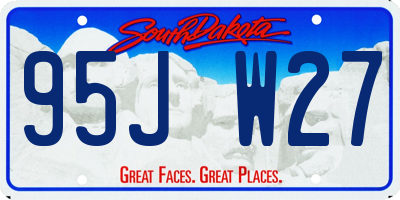 SD license plate 95JW27