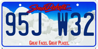 SD license plate 95JW32