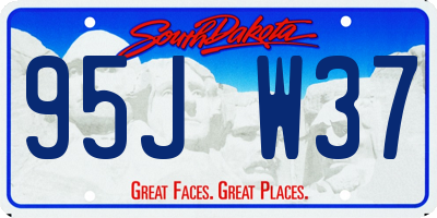 SD license plate 95JW37
