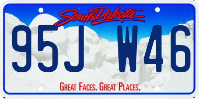 SD license plate 95JW46