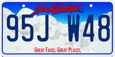 SD license plate 95JW48