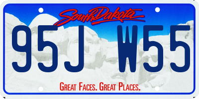 SD license plate 95JW55