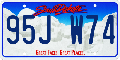 SD license plate 95JW74