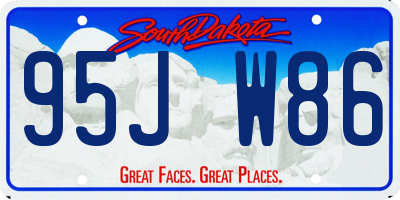 SD license plate 95JW86