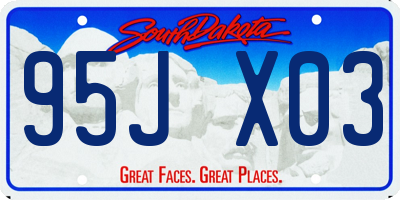 SD license plate 95JX03