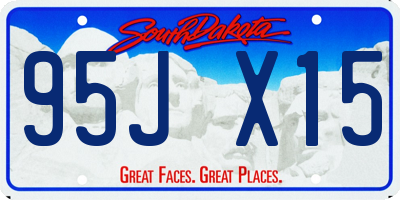 SD license plate 95JX15