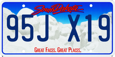 SD license plate 95JX19